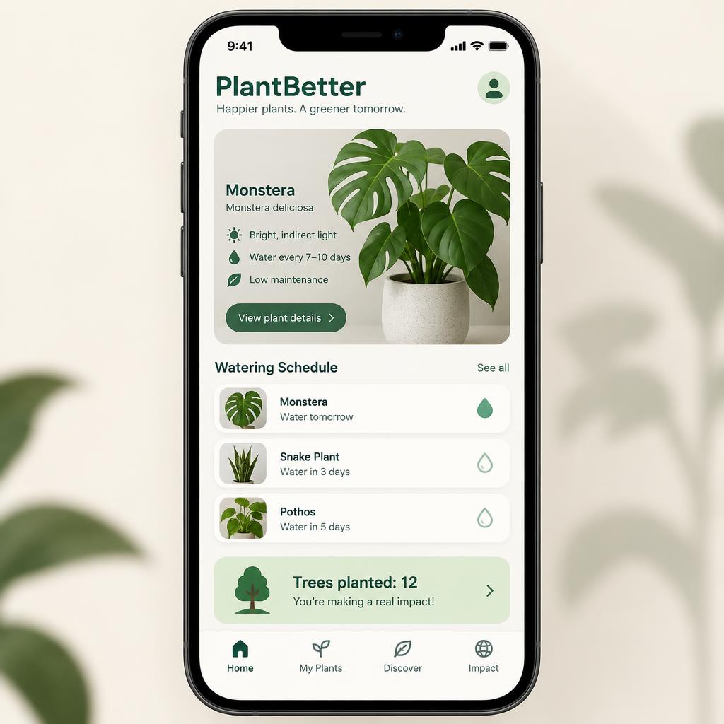 PlantBetter app screen