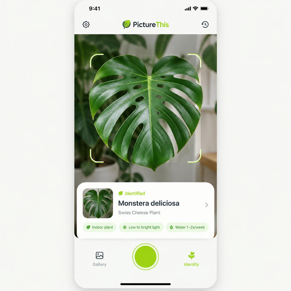 PictureThis app screen